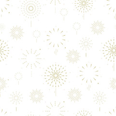 Obraz premium firework seamless pattern.Editable vector illustration for postcard,banner