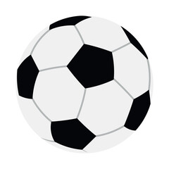 Ball for playing European football on white background