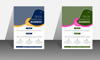 Corporate business flyer template design.