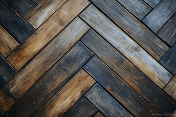 wooden deck planks, distressed chevron