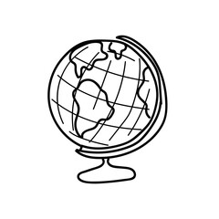 School globe on white background