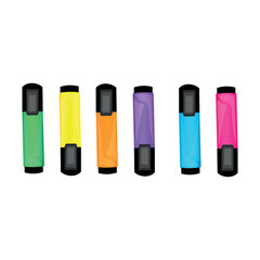 Obraz premium School markers on white background