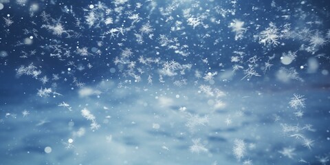 christmas snowy winter snowflakes falling background cinematic