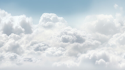 Naklejka na ściany i meble Realistic white soft clouds panorama cut out transparent backgrounds 3d render png 