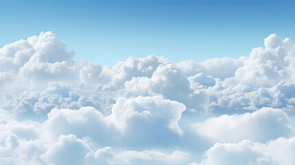 Naklejka na ściany i meble Realistic white soft clouds panorama cut out transparent backgrounds 3d render png 