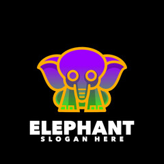 Elephant gradient colorful logo