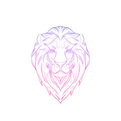 Blue Purple Lion