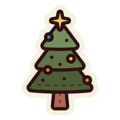 christmas tree sticker