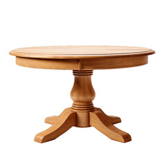 Pedestal Table, transparent background, isolated image, generative AI
