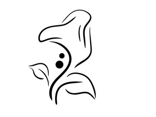 Fototapeta premium flower line art concept design