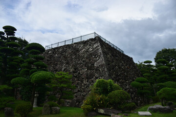 Fototapeta premium 大分城址公園の府内城の石垣