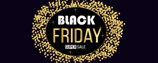 Advertising banner for big Black Friday sale