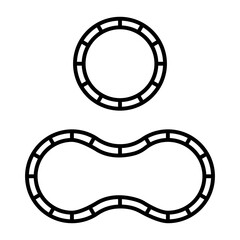 Contraceptive vaginal rings on white background