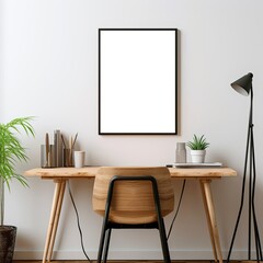 Poster Frame Mockup at Wall