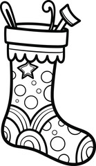 Socks Stockings Sticker Christmas Winter Illustration