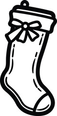 Socks Stockings Sticker Christmas Winter Illustration - obrazy, fototapety, plakaty