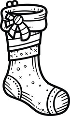 Socks Stockings Sticker Christmas Winter Illustration