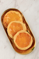 Milk Pie Susu or Custard Tarts, Pie Based with Creamy Milk