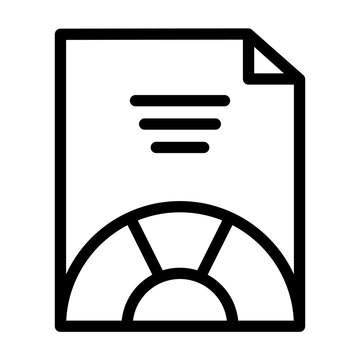 Risk assessment scale of actuary line icon