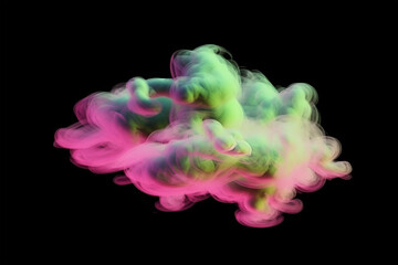 3D abstract cloud with multi colored glitch effect