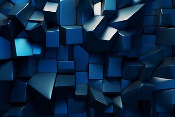 Blue Abstract Rendering Generative Ai Illustration Fractal Background