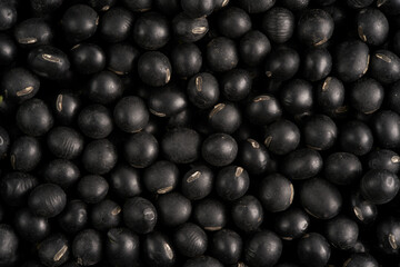 Black bean background top view