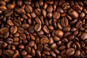 Close-Up Of Coffee Beans Background