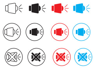 set of icons, speaker icon set 