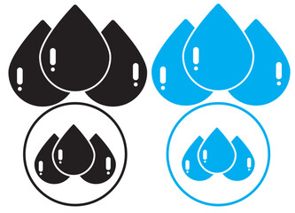 water drops set, icon set, water icon set 