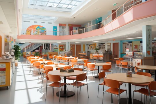 Empty cafeteria or canteen