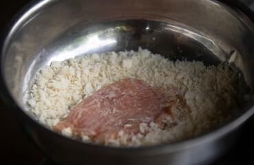 bread crumbs cocking and chicken