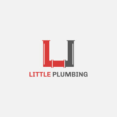 Water pipe logo in the shape of the letters U and L. Suitable for use in clean water supply and restoration businesses.