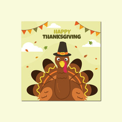 Thanksgiving day banner background vector