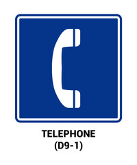 Telephone vector sign, Motorist Services and Recreation Signs