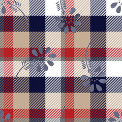 Fototapeta premium seamless allover flower design pattern on background