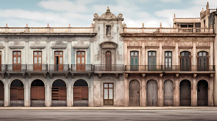 Fototapeta na wymiar colonial buildings in Havana