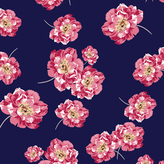 seamless allover flower design pattern on background