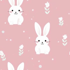 Obraz na płótnie Canvas rabbit seamless pattern background