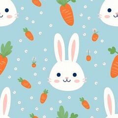 rabbit seamless pattern background