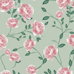 seamless allover flower design pattern on background