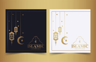 luxury islamic ramadan kareem greeting card