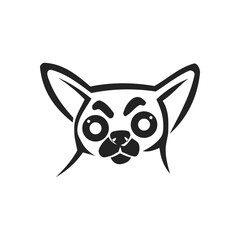 chihuahua logo template Isolated. Brand Identity. Icon Abstract Vector graphic