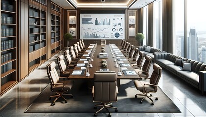 Obraz premium Successful Business Meeting in Modern Office Conference Room