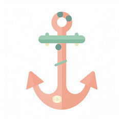 Cartoon Anchor Illustration - Nautical and Playful Marine Artwork