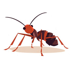 Ant Cartoon Illustration - Playful and Colorful Ant Character Design