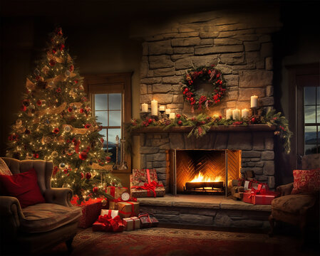 interior capturing the essence of Christmas