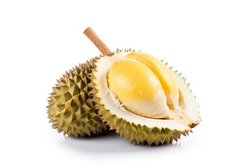 Obraz premium Durian fruit on white background. 