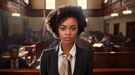 woman lawyer in court