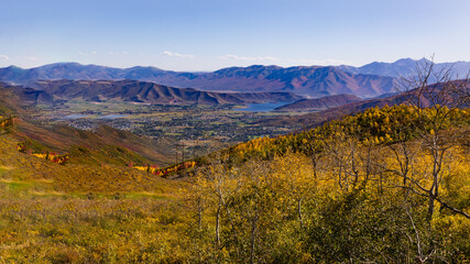 Beautiful Utah mountains in fall