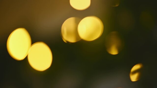 Abstract Golden Defocused Lights Background